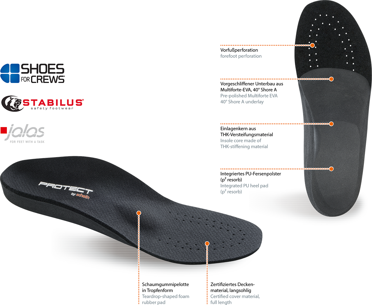 Shoes for Crews, Stabilus safety footwear, jalas for feet with a task Logos